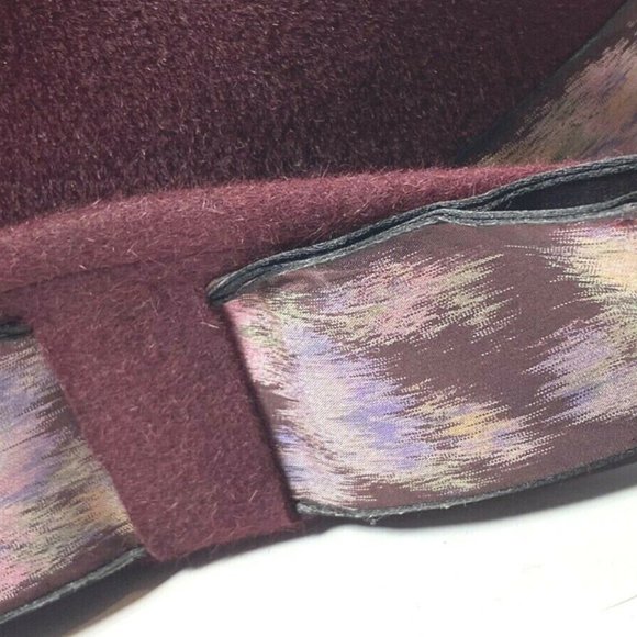 1970s Vintage Purple Velvet Hat RARE Ribbon Dressy main image 5